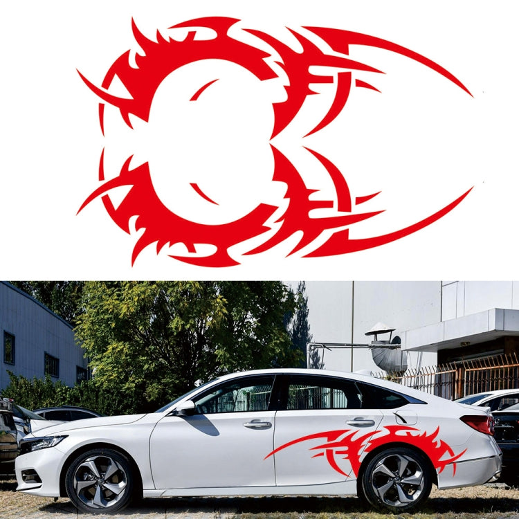 2 PCS/Set D-719 Flame Hot Wheel Pattern Car Modified Decorative Sticker, D-719