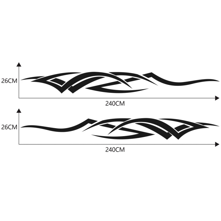 2 PCS/Set D-731 Totem Pattern Car Modified Decorative Sticker, D-731