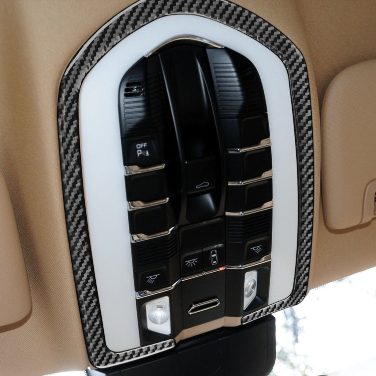 Car Carbon Fiber Front Reading Light Decorative Sticker for Porsche Panamera 2010-2016, Left and Right Drive, Front Reading Light