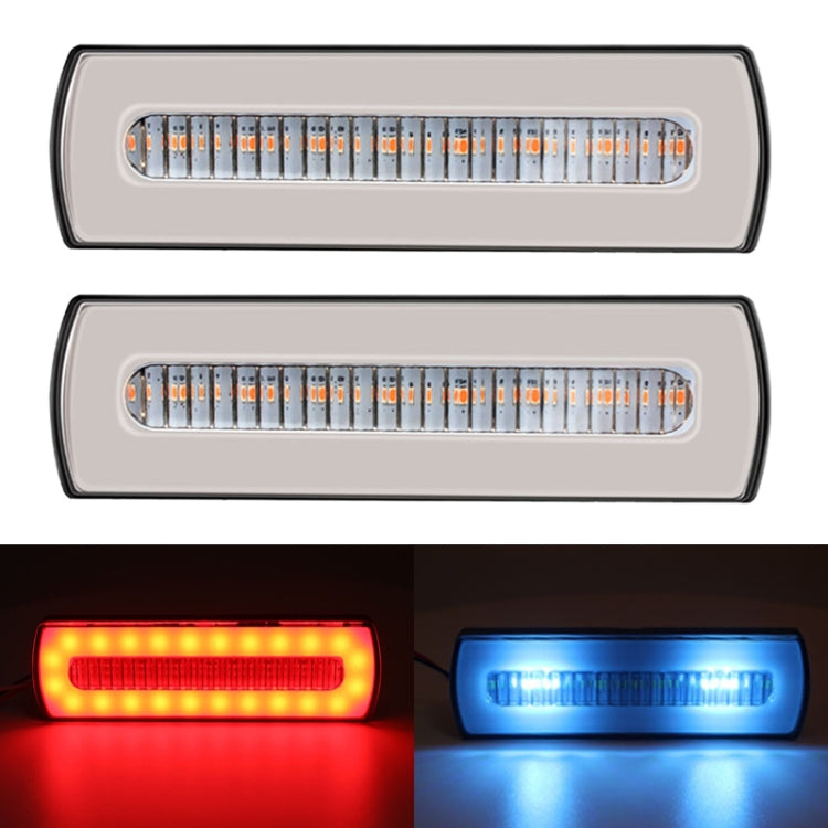 2 PCS Truck modified 40LED Two-color Running Water Turn Signal Light