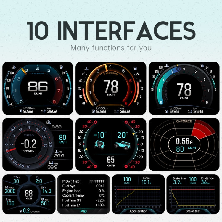 A450 OM Car 2.8 inch OBDII + MEMS Head-Up Display System, A450 OM