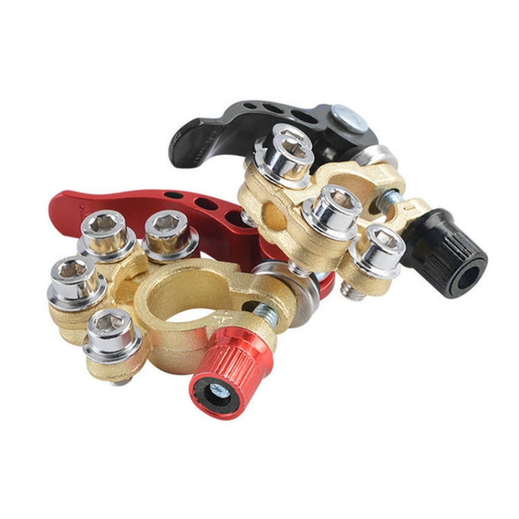 1 Pair Car Battery Terminals Quick Disconnect Cables Connectors, with L Wrench + Insulation Pad, with L Wrench + Insulation Pad
