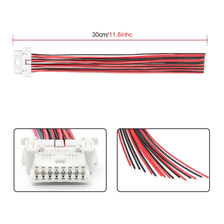 30cm 16Pin Fixed Terminal Extension Cable, Female Plug for Honda, Female Plug for Volkswagen, Male Plug, Female Plug for KIA