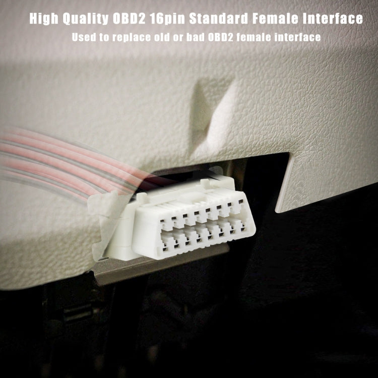 30cm 16Pin Fixed Terminal Extension Cable, Female Plug for Honda, Female Plug for Volkswagen, Male Plug, Female Plug for KIA