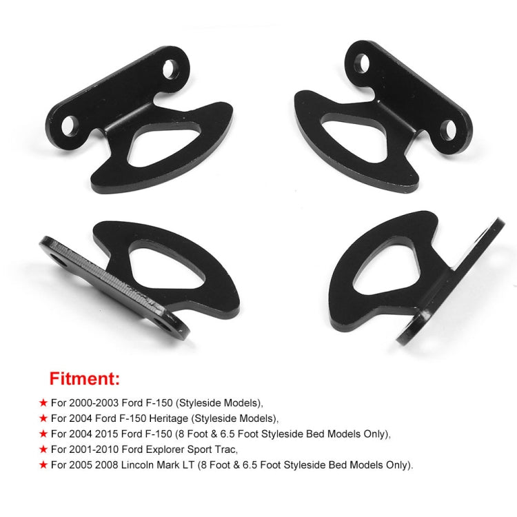 4 in 1 For Ford F-150 Truck Internal Tie Hook Mounting Bracket, For Ford F-150