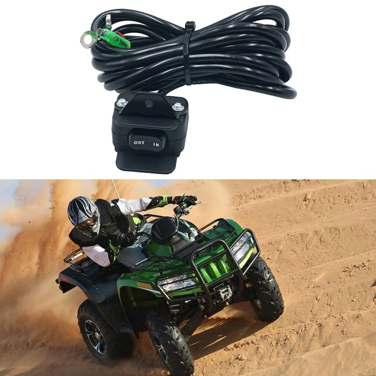 For UTV / Pickup Truck / ATV Electric Winch Relay Heavy Duty Solenoid Contactor with Rocker Arm & Switch, Winch Relay with Rocker Arm & Switch