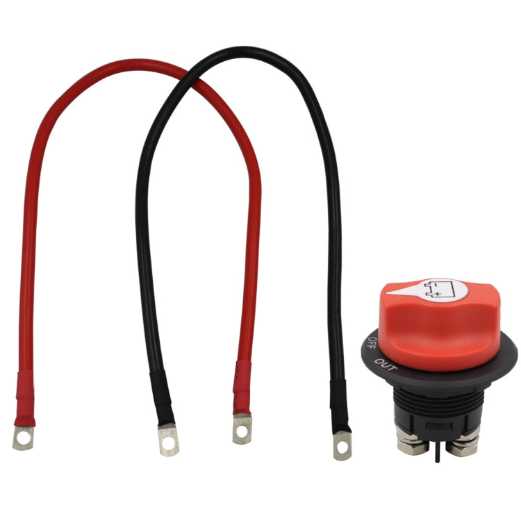Car Yacht Battery Selector Isolator Disconnect Rotary Switch Cut With Power Cord, 50A 10AWG, 100A 8AWG, 200A 6AWG, 300A 6AWG