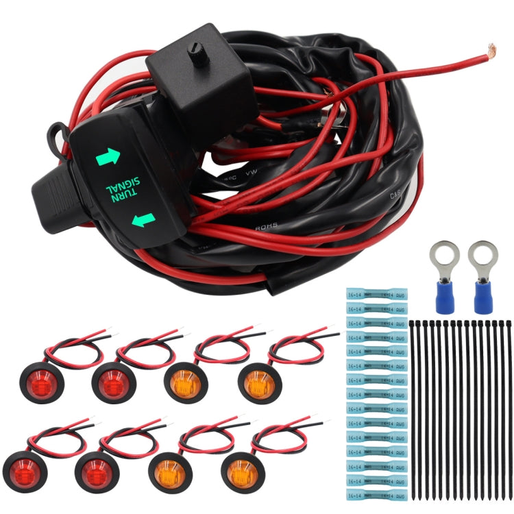For UTV / ATU Car Turn Signal Light Toggle Switch Turn Signal Kit, Vertical Turn Switch, Horizontal Turn Switch, Vertical Green Turn Switch