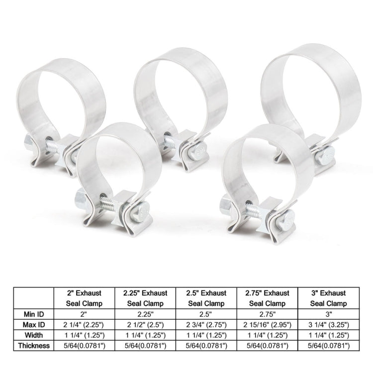 Car Turbo Exhaust Downpipe O-Band Clamp Stainless Steel 304 Flange Clamp, 2 inch O-Band Clamp, 2.25 inch O-Band Clamp, 2.5 inch O-Band Clamp, 2.75 inch O-Band Clamp, 3 inch O-Band Clamp