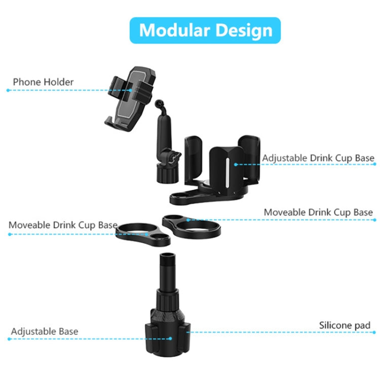 Car Drink Water Cup Mobile Phone Holder, B04 (Green), B04 (Grey), B08 (Grey), B08 (Green)