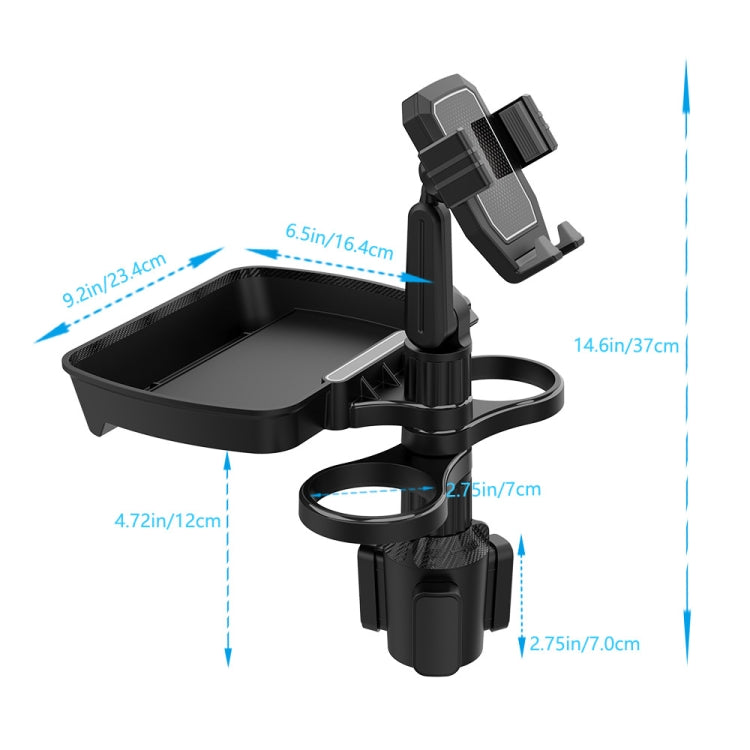 Car Drink Water Cup Mobile Phone Holder 360 Degree Rotating Dinner Plate, B06 (Grey), B06 (Green), B10 (Green), B10 (Grey)