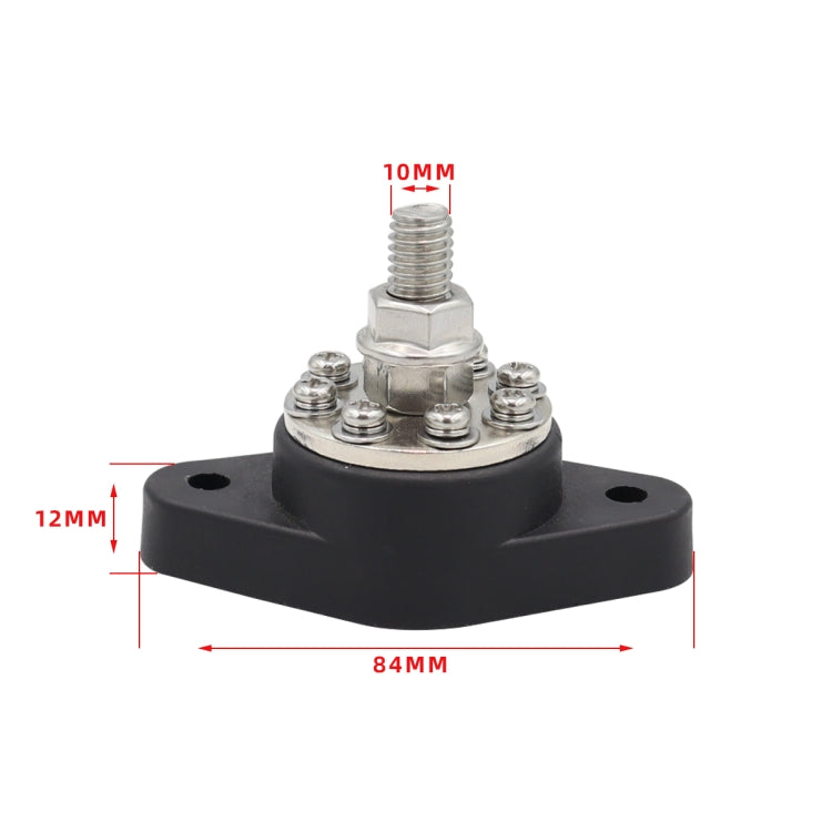 3/8 inch M10 RV Yacht 8-way Terminal Stud with 2 M5x20 Screws