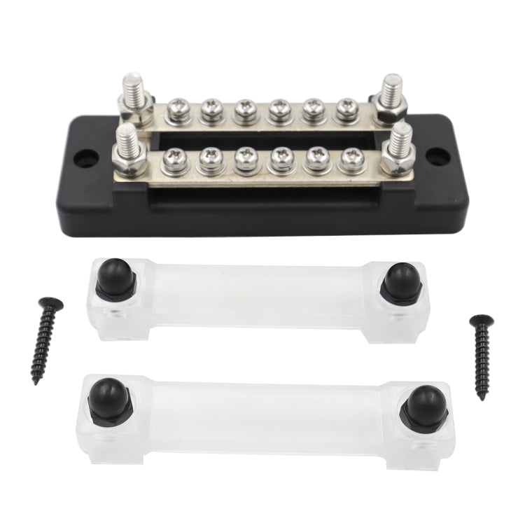 CP-3110 1 Pair 150A 12-48V RV Yacht Double-row 6-way Busbar, CP-3110