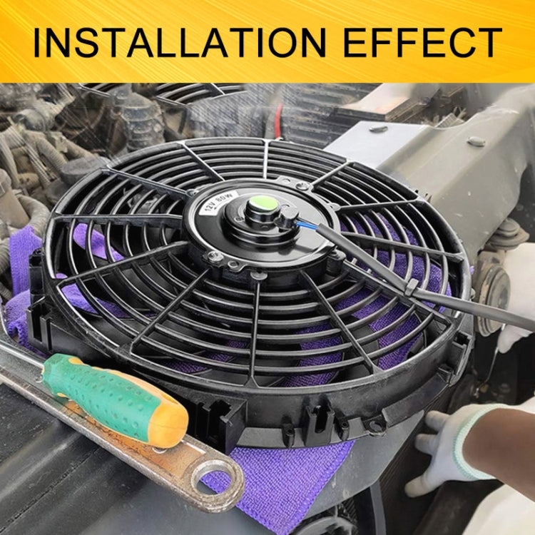 12V 80W Car Powerful Transmission Oil Cooling Fan with Mounting Accessorie, 7 inch, 9 inch, 10 inch, 12 inch