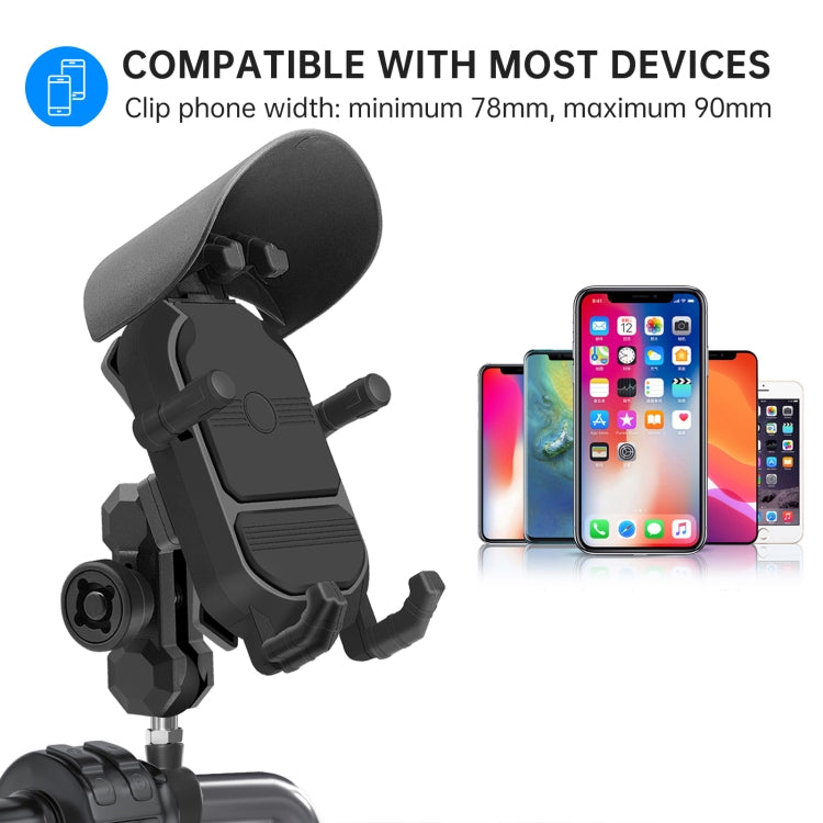 WUPP ZH-1848A1 Motorcycle Shock Absorption Riding Phone Navigation Holder, M8 Ball Joint, M10 Ball Joint