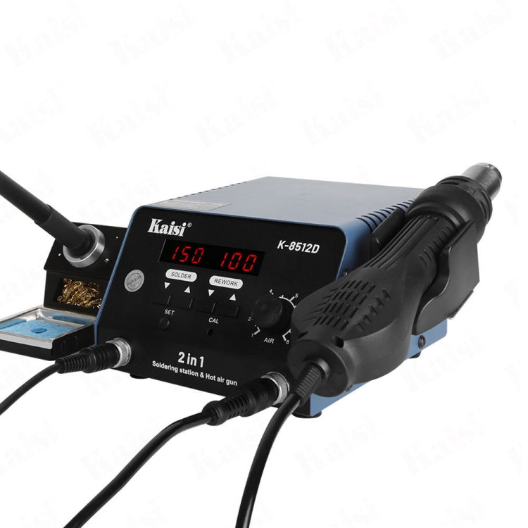Kaisi 8512D 2 in 1 Smart Digital Display Hot Air Gun Soldering Iron Rework Station, US, EU