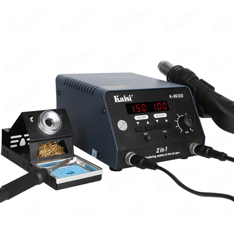 Kaisi 8512D 2 in 1 Smart Digital Display Hot Air Gun Soldering Iron Rework Station, US, EU
