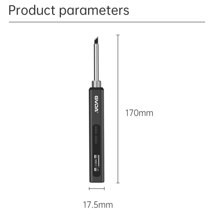 GVDA GD300 Intelligent Internal Heating Digital Display Constant Temperature Maintenance Electric Soldering Iron, with 65W Charger, with Stand Set, with 4 Tips, with 65W Charger + Stand Set, with 65W Charger + 4 Tips, with 4 Tips + Stand Set           ...