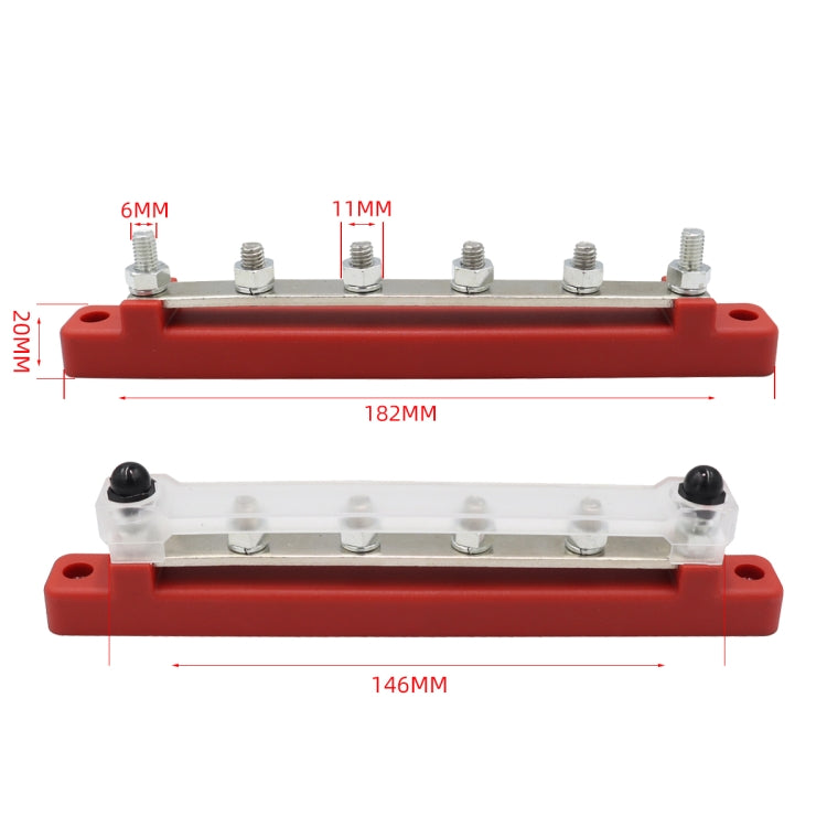 150A 48V RV Yacht Car Single-row 4-way Terminal Busbar, CP-3121-01, CP-3121-02