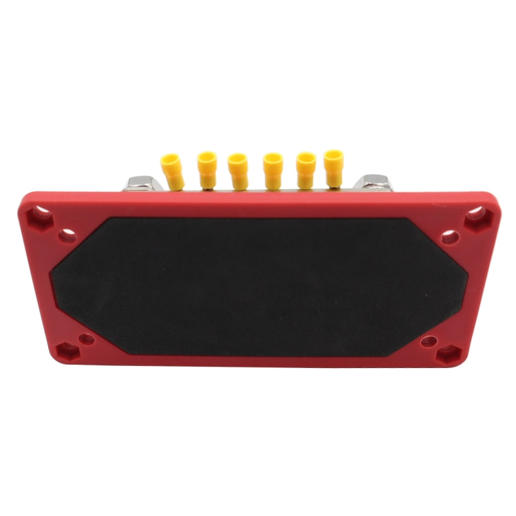 1 Pair 300A 12-48V RV Yacht Modified Double Row 12-way M6 Terminal Busbar with 24pcs Terminals