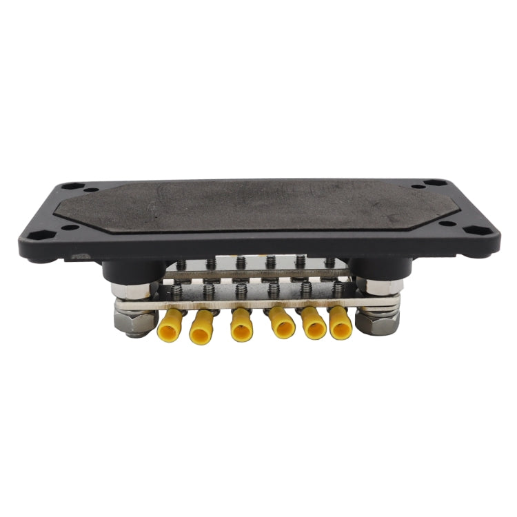 1 Pair 300A 12-48V RV Yacht Modified Double Row 12-way M6 Terminal Busbar with 24pcs Terminals