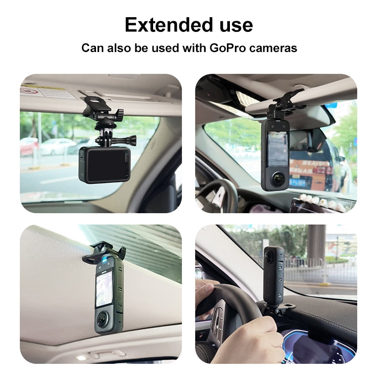 Car Sun Visor Bracket, Type A Action Camera Mount, Type B Action Camera Mount, Type A Phone Clamp Mount, Type B Phone Clamp Mount
