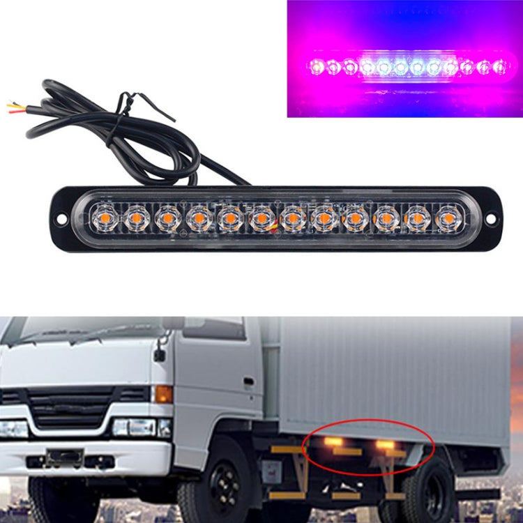 DC12V-24V / 36W Car Truck Emergency Strobe Flash Warning Light 12LEDs Long Ultra-thin Side Lights, DC12V-24V / 36W