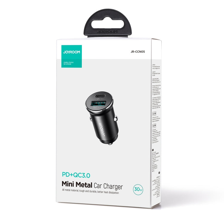 JOYROOM JR-CCN05 30W PD+QC3.0 Mini Metal Car Charger, JR-CCN05