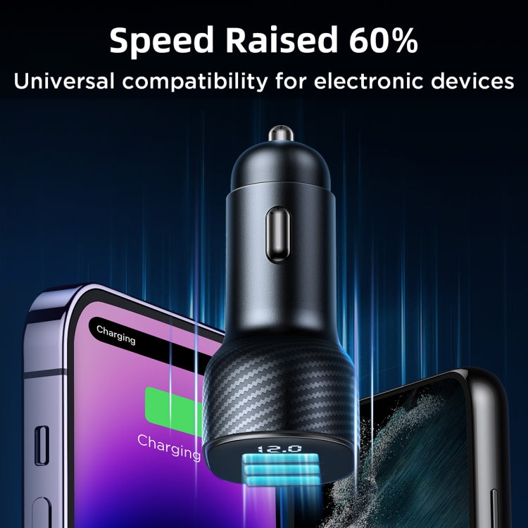 JOYROOM JR-CCD03 3.4A 3 x USB Ports Digital Display Car Charger, JR-CCD03