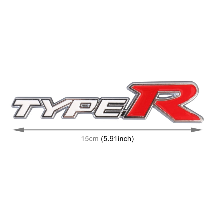 Car TYPE-R Personalized Aluminum Alloy Decorative Stickers, 15x3x0.4cm