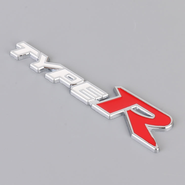 Car TYPE-R Personalized Aluminum Alloy Decorative Stickers, 15x3x0.4cm