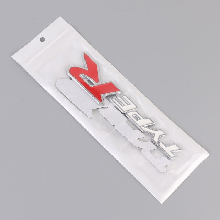 Car TYPE-R Personalized Aluminum Alloy Decorative Stickers, 15x3x0.4cm