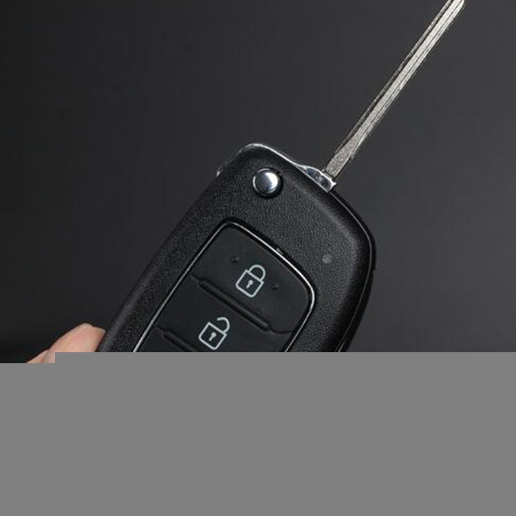 For Hyundai 3-button Folding Car Key Shell with Silver Metal Edge, For Hyundai 3-button