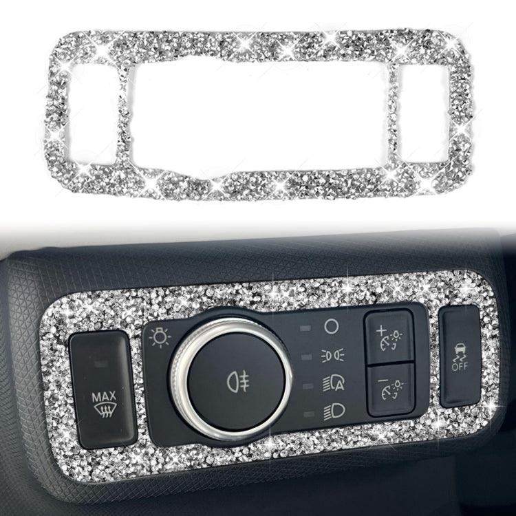For Ford Mustang Mach E 2021 Car Headlight Switch Panel Diamond Decorative Sticker, Headlight Switch Panel