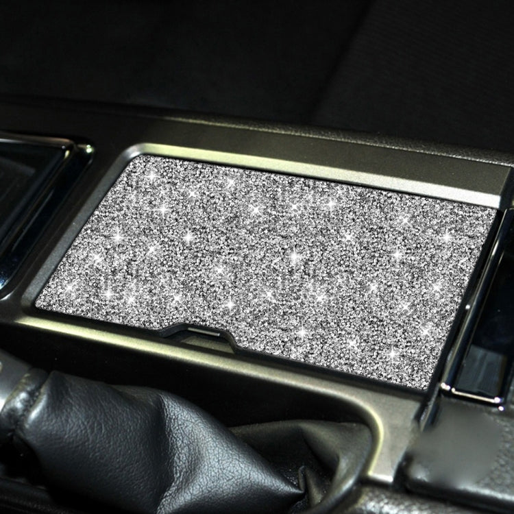 Car Water Cup Storage Box Panel Diamond Decoration Sticker, Left Hand Drive, Water Cup Storage Box Panel