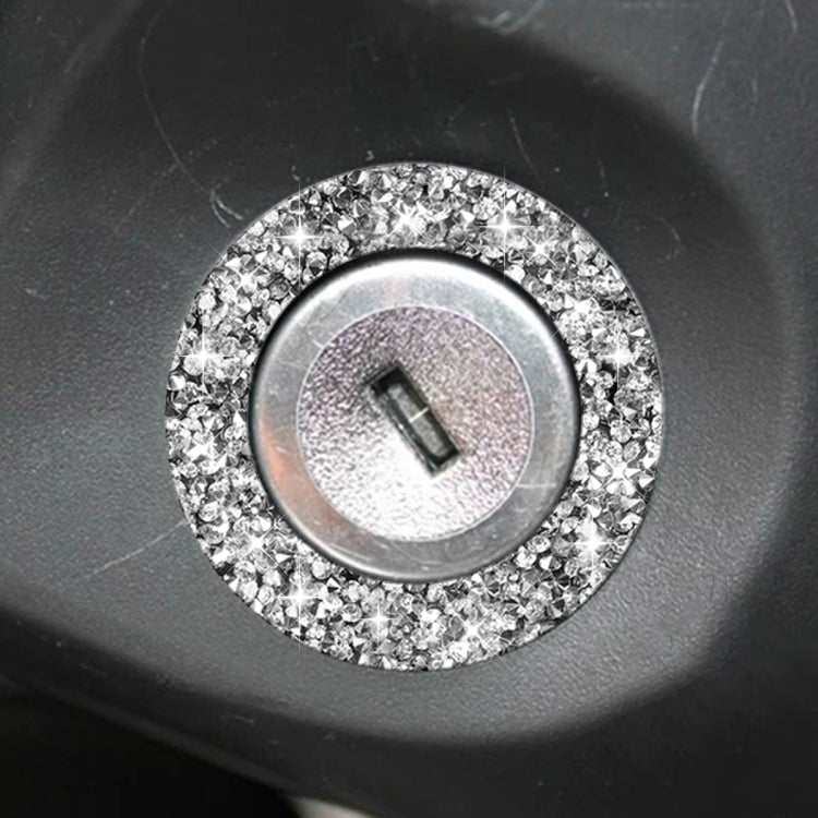 Car Ignition Switch Keyhole Diamond Decoration Sticker, Left Hand Drive, Ignition Switch Keyhole