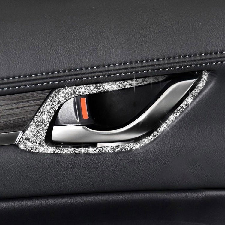 For Mazda CX-5 2017-2018 Car Interior Door Handle Diamond Decorative Sticker,Left and Right Drive Universal, Car Interior Door Handle