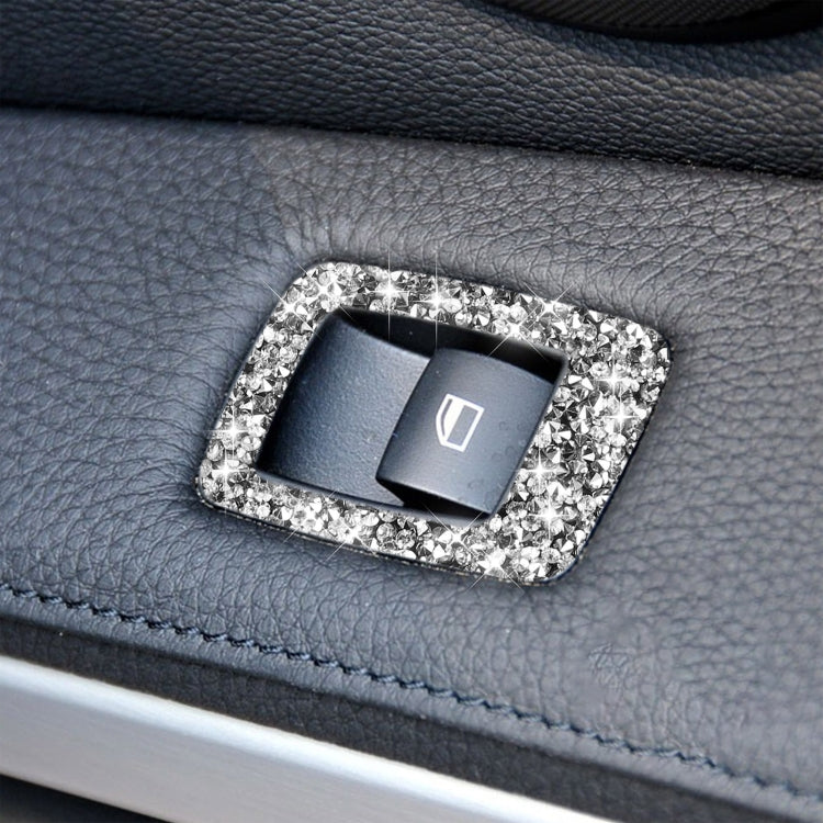 For BMW 3 Series E90 / 320i / 325i 2005-2012 Car Window Lift Panel with Folding Key 35.8cm Diamond Decorative Sticker, Left Drive, Window Lift Panel with Folding Key 35.8cm
