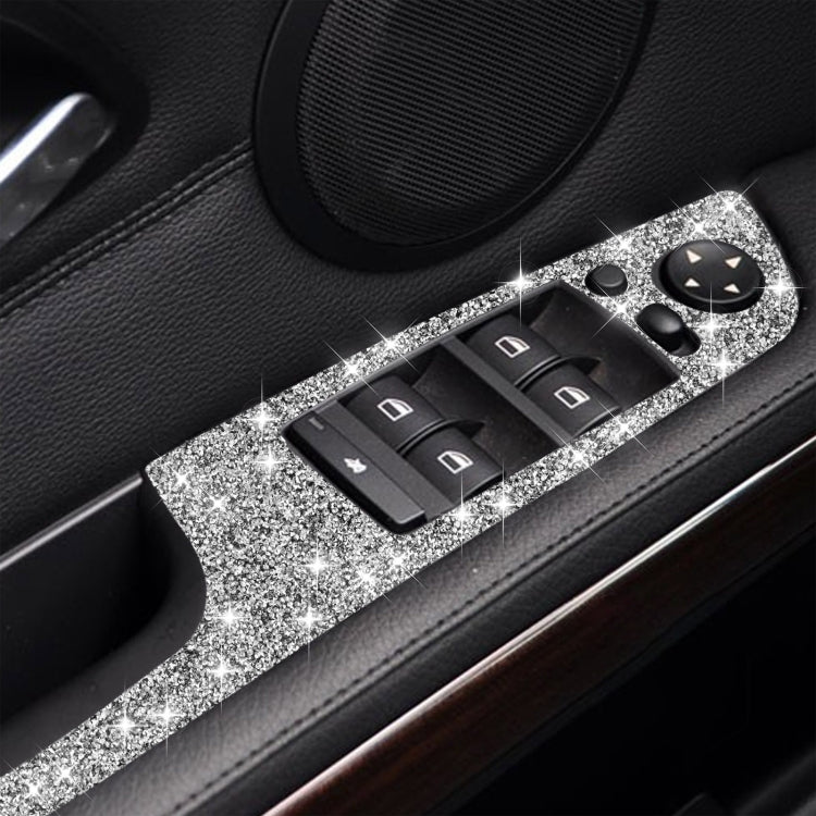 For BMW 3 Series E90 / 320i / 325i 2005-2012 Car Window Lift Panel with Folding Key 35.8cm Diamond Decorative Sticker, Left Drive, Window Lift Panel with Folding Key 35.8cm