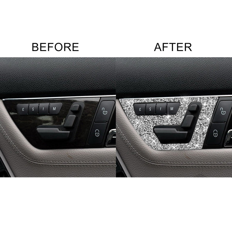 For Mercedes-Benz C-class W204 2007-2013 Car Seat Adjustment A Diamond Decorative Sticker, Right-hand Drive, Seat Adjustment A, Right-hand Drive