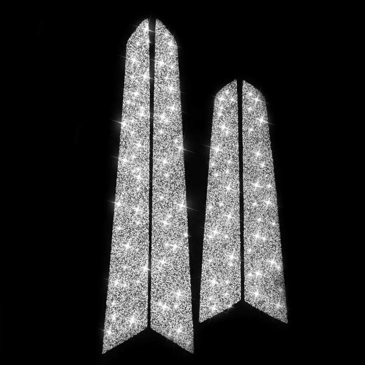 For Mercedes-Benz C-class W204 2007-2013 Car Door Panel Diamond Decorative Sticker, Left and Right Drive, Door Panel