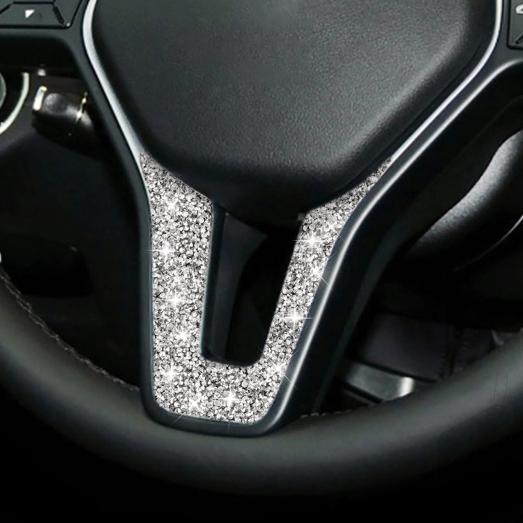 For Mercedes-Benz W204 Car Steering Wheel Diamond Decorative Sticker, Left and Right Drive, Steering Wheel