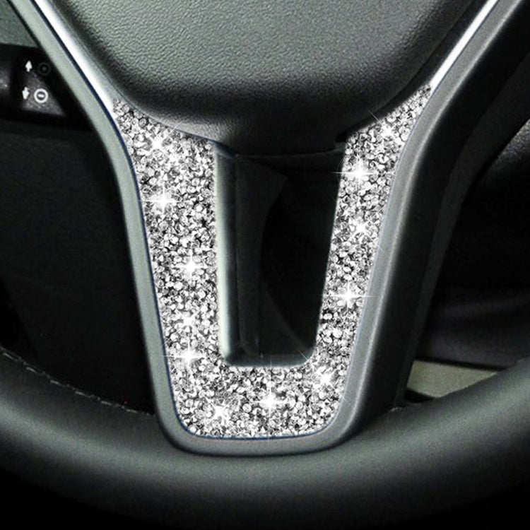 For Mercedes-Benz W204 Car Steering Wheel Diamond Decorative Sticker, Left and Right Drive, Steering Wheel