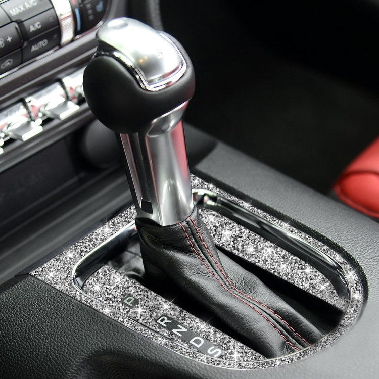 3pcs Car Gear Shift Outer Ring Diamond Decoration Sticker, Left Drive, Gear Shift Outer Ring, Left Drive
