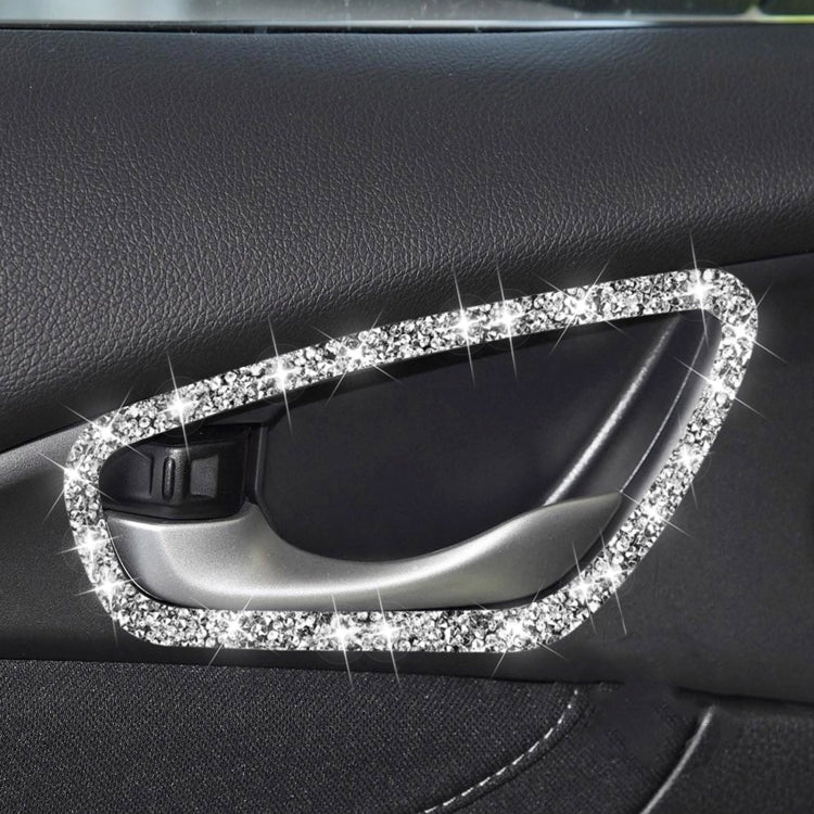 For Honda Civic 2016-2019 Car Inside Door Bowl Frame Diamond Decorative Sticker, Left and Right Drive, Inside Door Bowl Frame