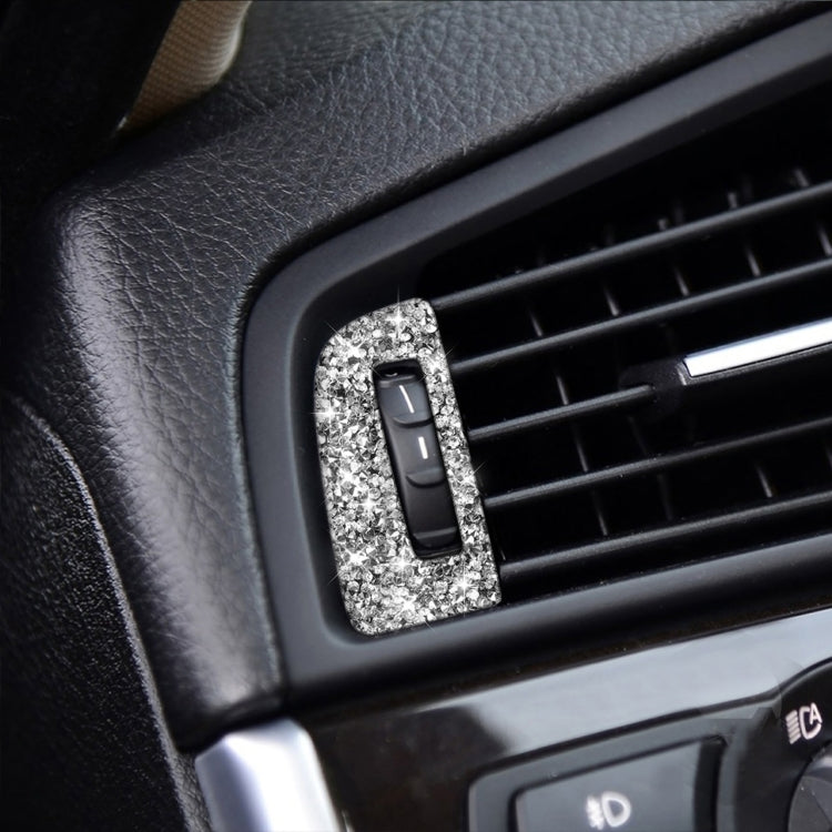 For BMW F10 5 Series 2011-2017 Car Air Outlets Diamond Decorative Sticker, Left and Right Drive, Air Outlets
