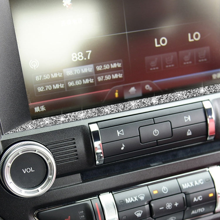 Car Multimedia Lower Frame Diamond Decoration Sticker, Left and Right Drive, Multimedia Lower Frame