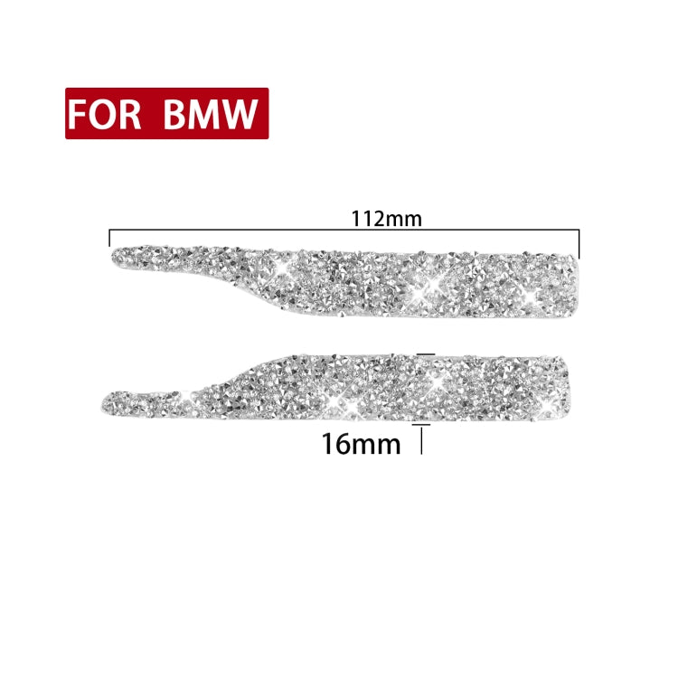 Car Rearview Mirror Anti-collision Strip Diamond Decoration Sticker, Left and Right Drive, For BMW