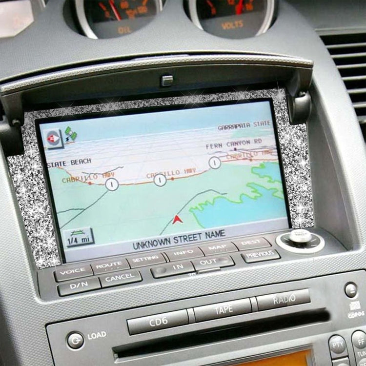 For Nissan 350Z 2003-2009 Car Navigation Frame Diamond Decorative Sticker,Left and Right Drive Universal, Navigation Frame