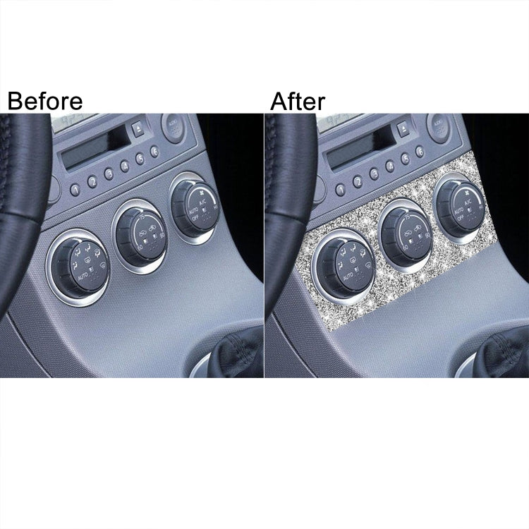 For Nissan 350Z 2003-2009 Car Air Conditioning Adjustment Diamond Decorative Sticker,Left and Right Drive Universal, Car Air Conditioning Adjustment